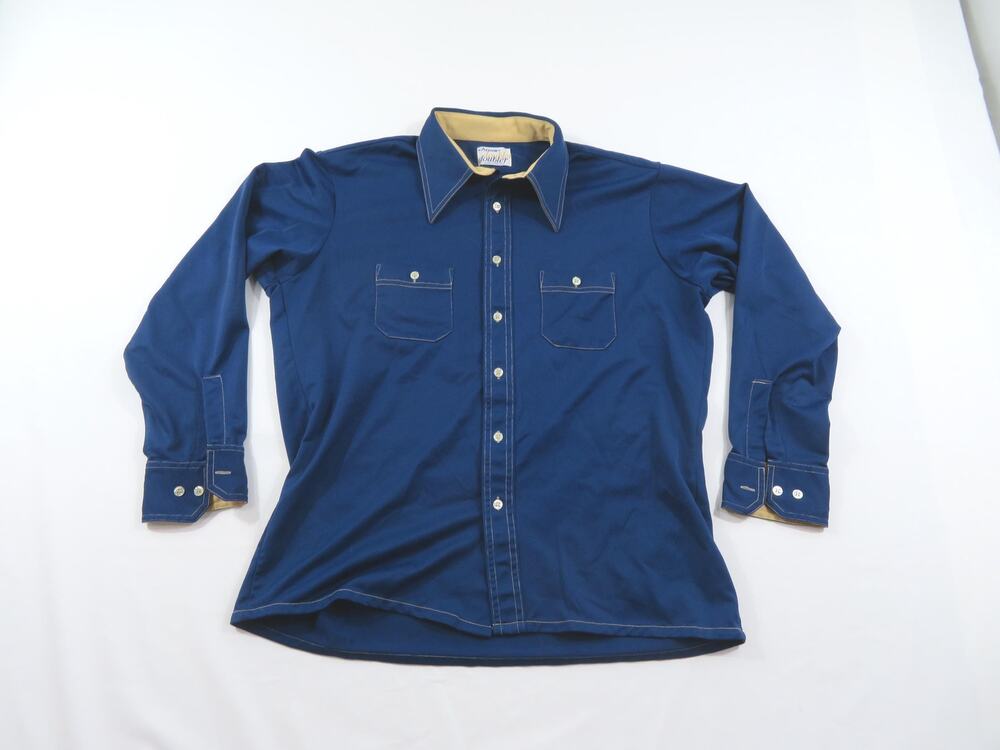 Arrow Doubler Doubler Western Style Button Down Shirt Sz 17 1970s